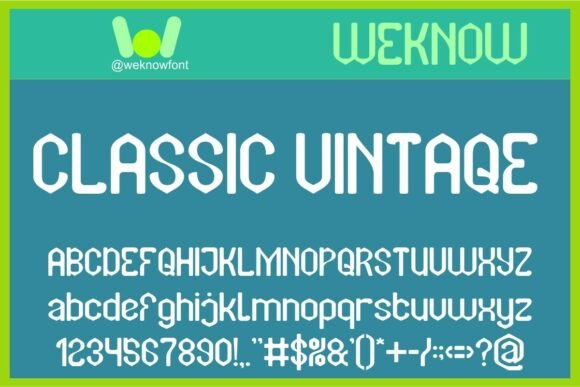 Classic Vintage: A Retro-Futuristic Display Typeface for Makers