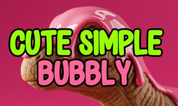 Cute Simple Bubbly: A Playful Display Font for Digital Brands