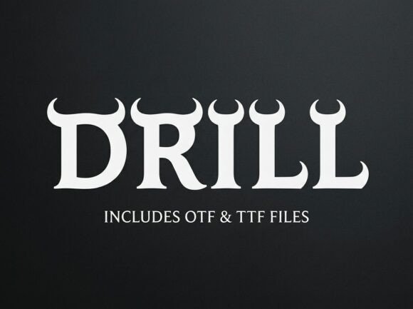 Drill Font: A Bold Display Typeface for Small Business Branding