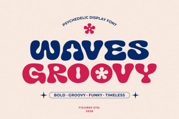 Groovy Waves: A Psychedelic Retro Font for Scroll-Stopping Campaigns
