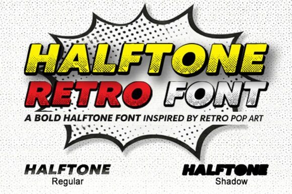 Halftone Retro Font: A Bold, Playful Display Typeface for Digital Branding