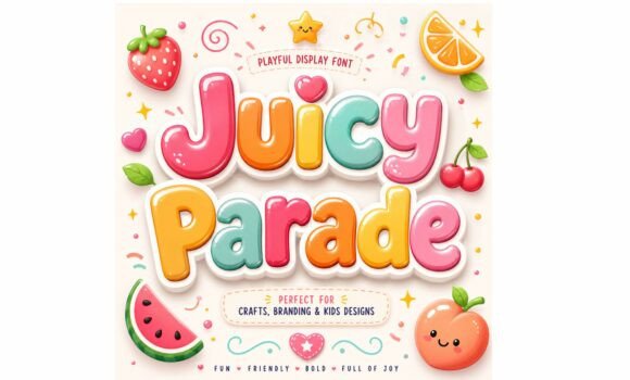 Juicy Parade: A Playful Display Font That Delivers Cheer