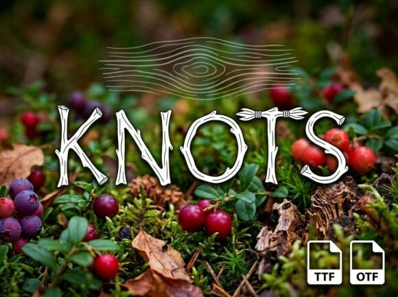 Knots: A Bold Display Font That Makes Handmade Products Shine