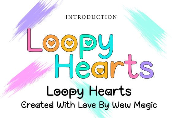 Loopy Hearts: A Playful Handwritten Display Font for Makers