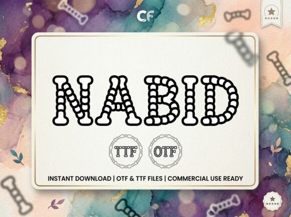 Nabid: A Playful-Prehistoric Display Typeface for Makers