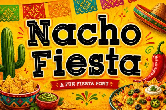 Nacho Fiesta: A Vibrant Display Font for Editorial Joy