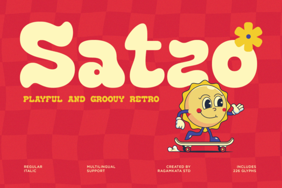 Ssatzo: A Retro Display Font for Editorial Charm