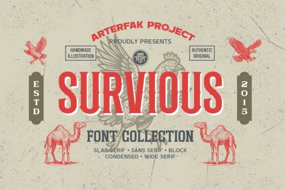 Survious: A Vintage Display Font That Feels Like Home