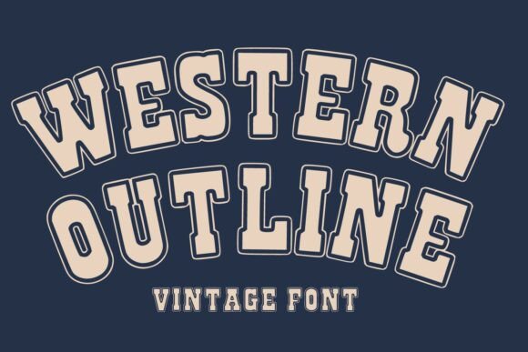 Western Outline Font for Small Business Branding
